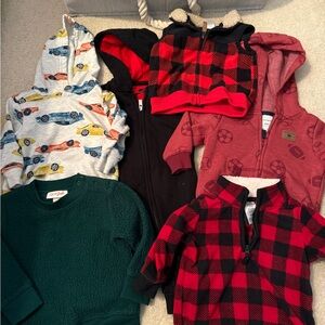 Carter's Red and Black Checkered Kids Hoodie